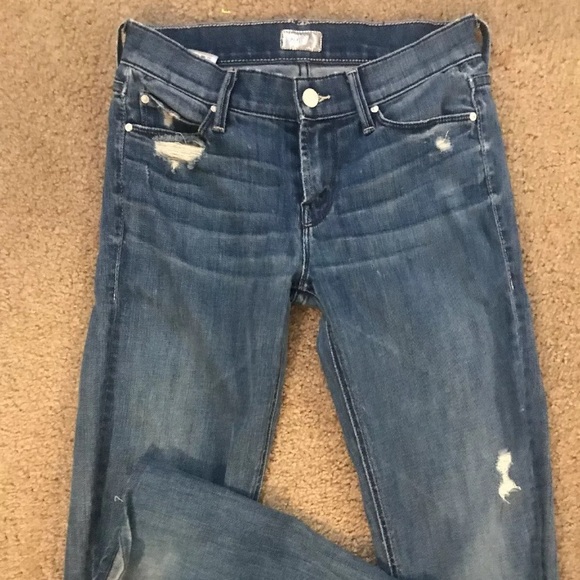 MOTHER 25 The Runaway Graffiti Girl Distressed 33” - Picture 2 of 8